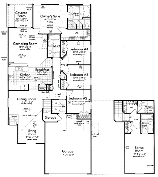 Modern Home Design Plans on Bonus Room Floor Plans    Home Plans   Home Design