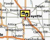 Lafayette map