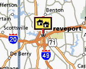 shreveport-bossier city map