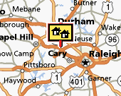 raleigh-durham-chapel hill map