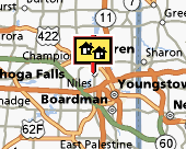 Youngstown-Warren map
