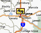 Eugene-Springfield map