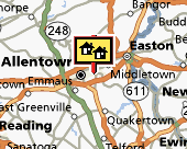 Allentown-Bethlehem map
