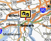 Wilmington-Newark map