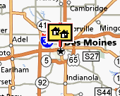 Des Moines map